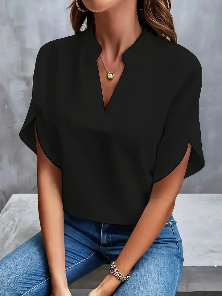 MAYA™ | ELEGANT V NECK BLOUSE