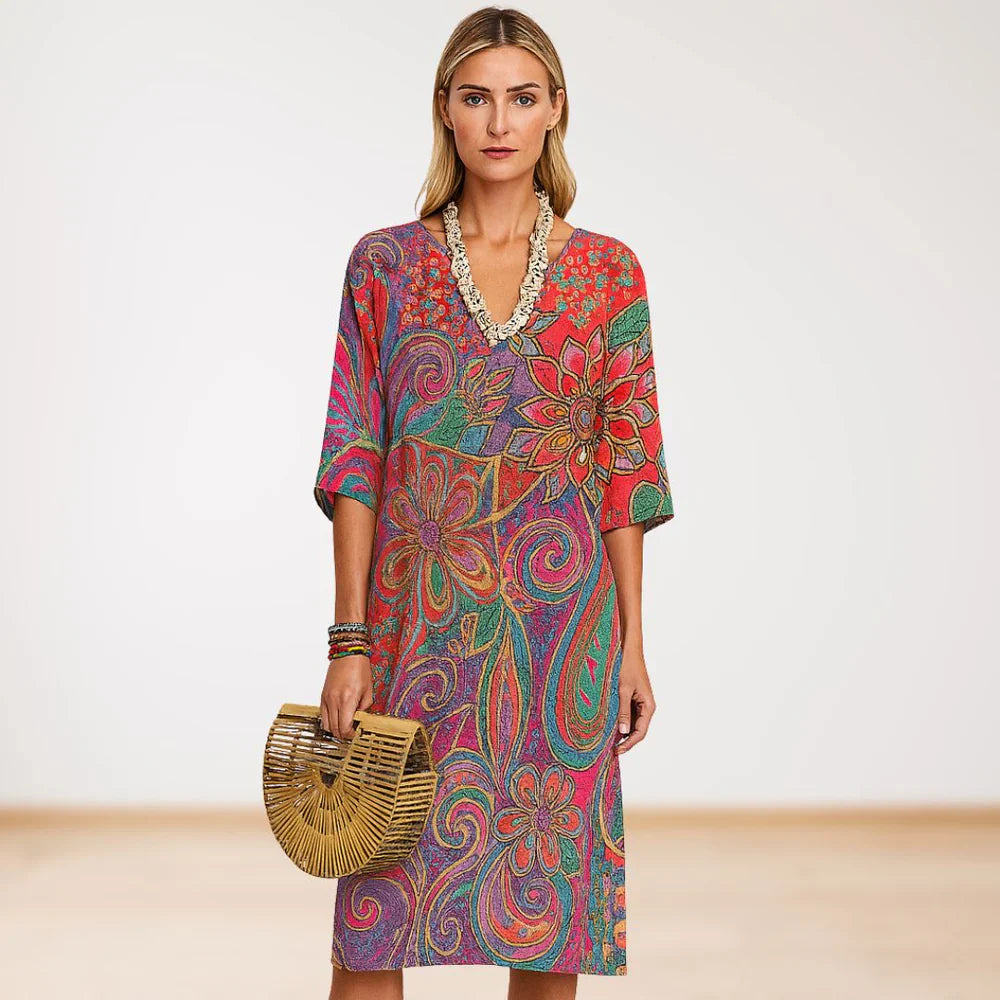 VESTIDO™ | FLOWY MAXI FLORAL DRESS