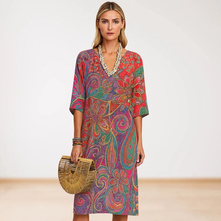 VESTIDO™ | FLOWY MAXI FLORAL DRESS