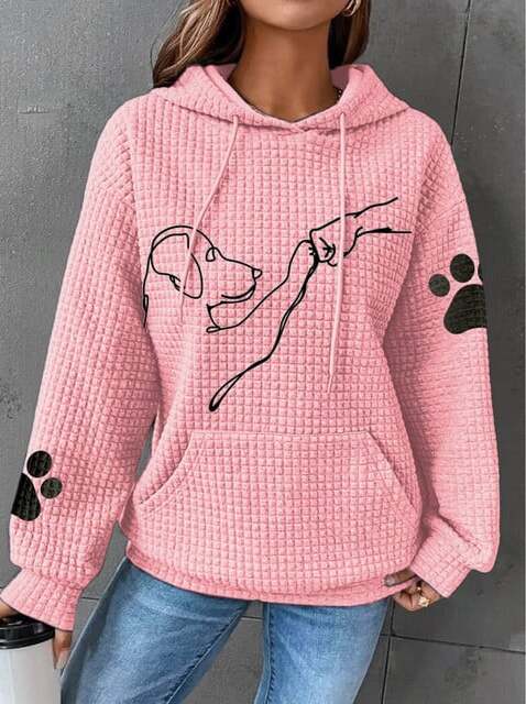 BETSY™ | PAW PRINT WAFFLE HOODIE
