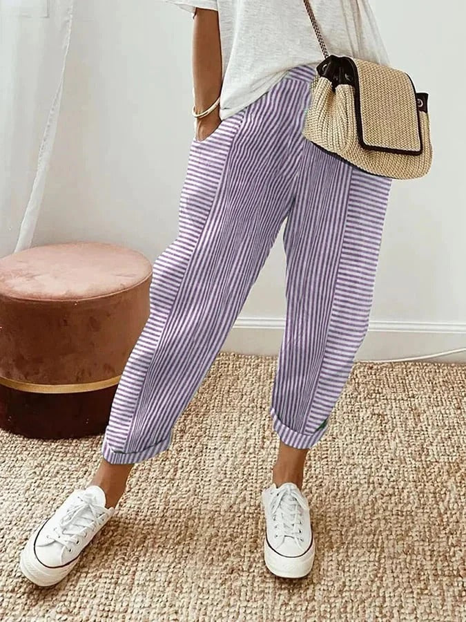 CAJSA™ | COTTON STRIPED TROUSERS