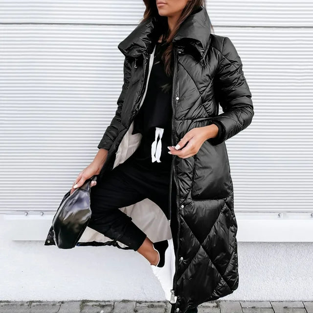 NICOLE™ | LONG QUILTED COTTON JACKET