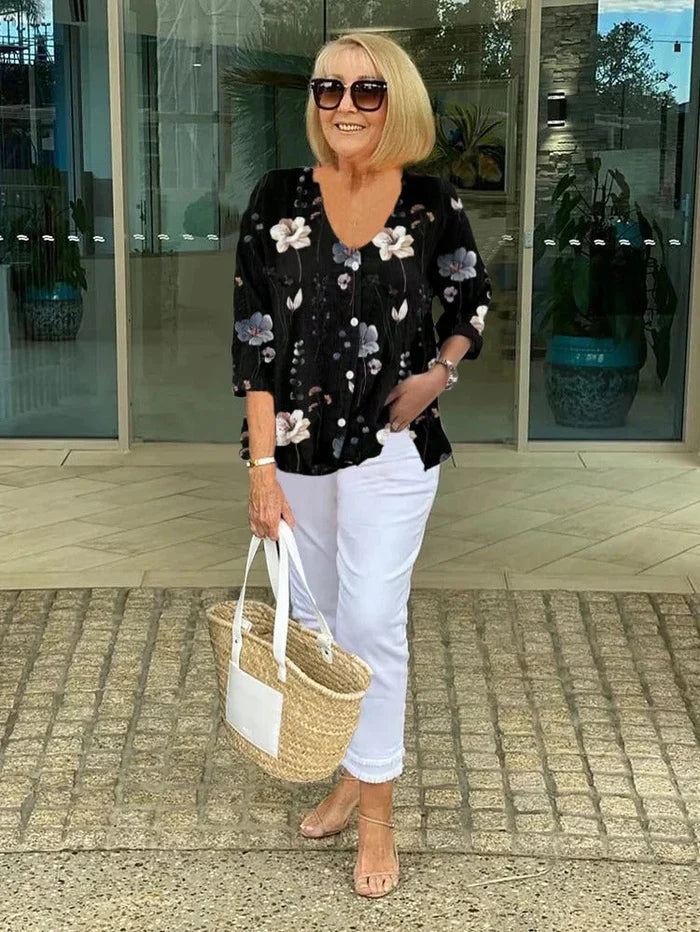 JOANNE™ | PRINTED BUTTON-UP TUNIC