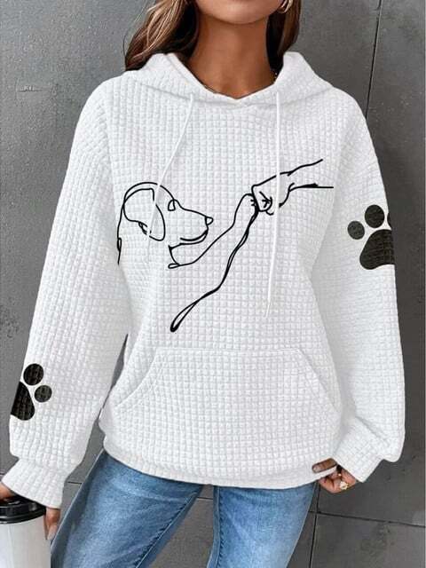BETSY™ | PAW PRINT WAFFLE HOODIE