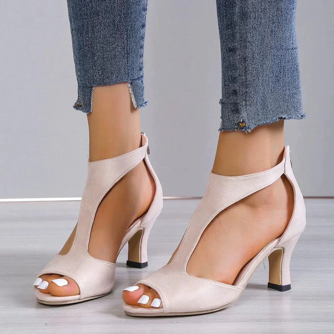 MOIRA™ | ZIPPERED HIGH HEELED SANDALS