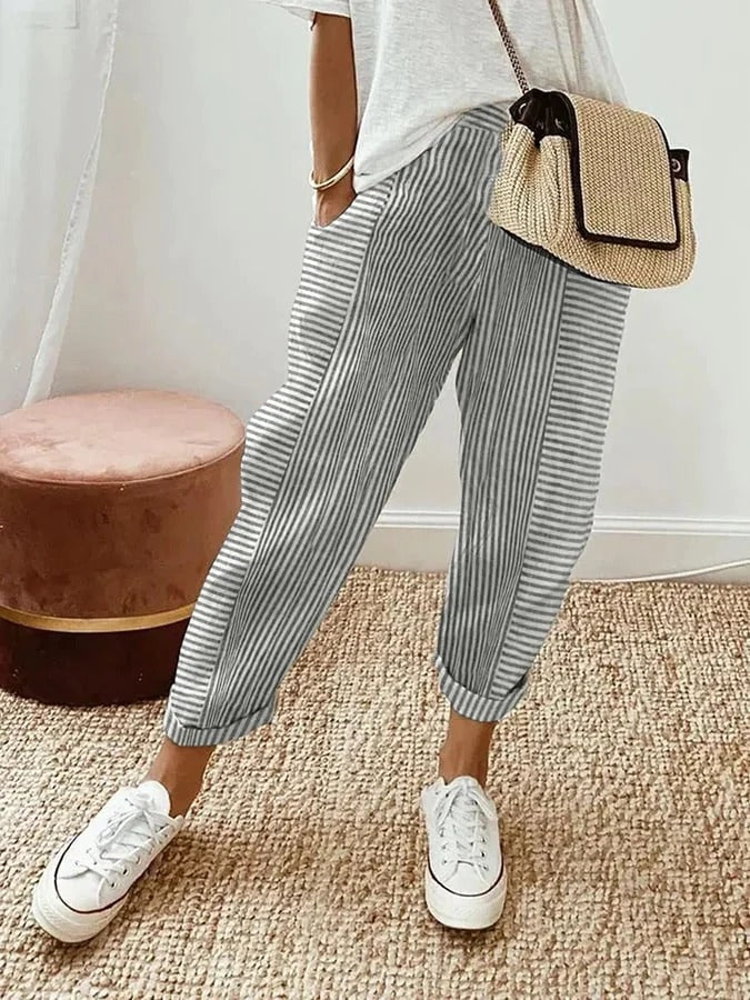 CAJSA™ | COTTON STRIPED TROUSERS