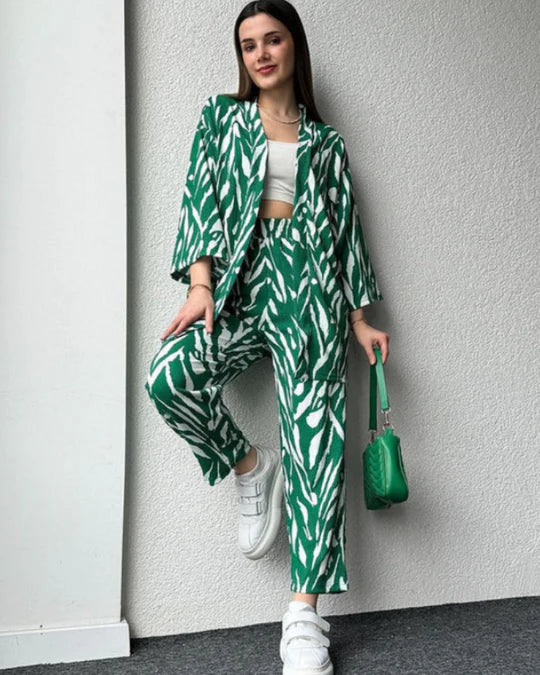 DENIA™ | PRINT OVERSIZED SHIRT AND PANTS SET