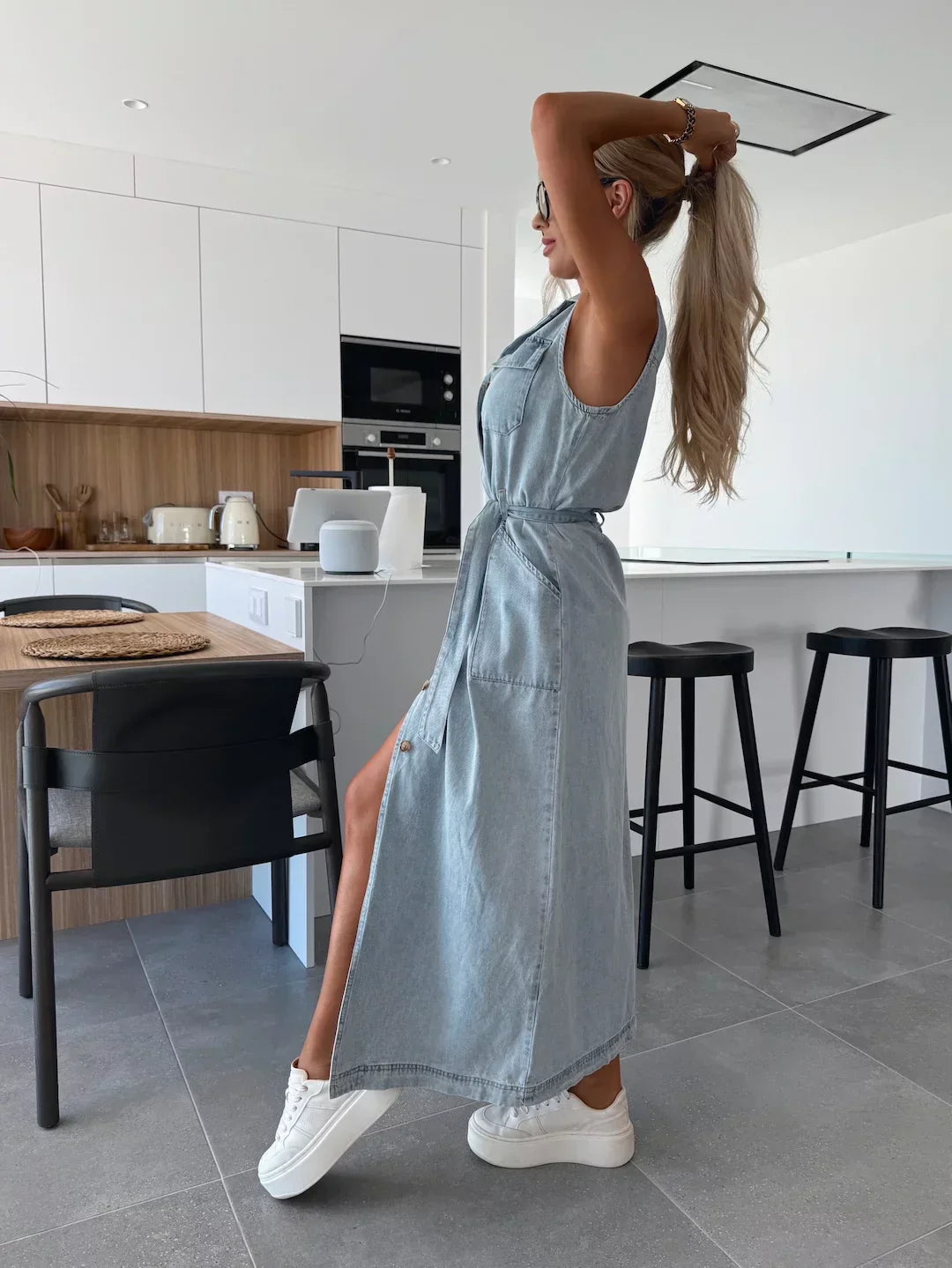 ISABELLE | MAXI DENIM DRESS