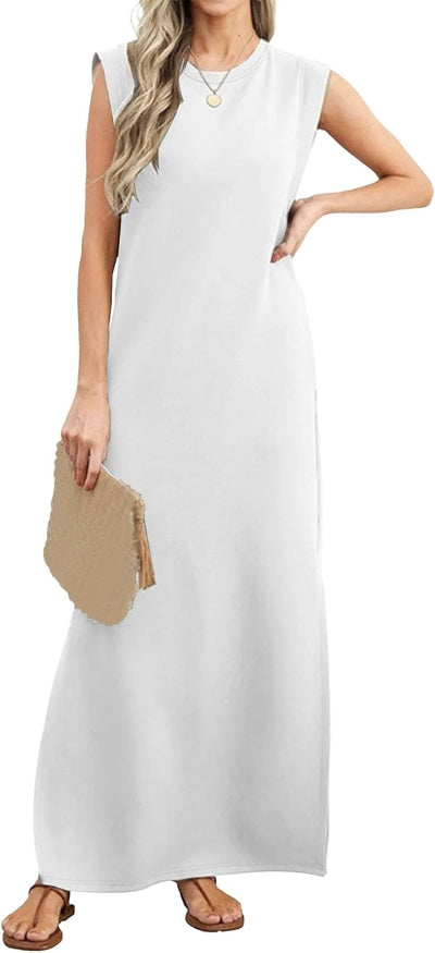 MIRABELLE™ | SPLIT HEM WRINKLE-FREE DRESS