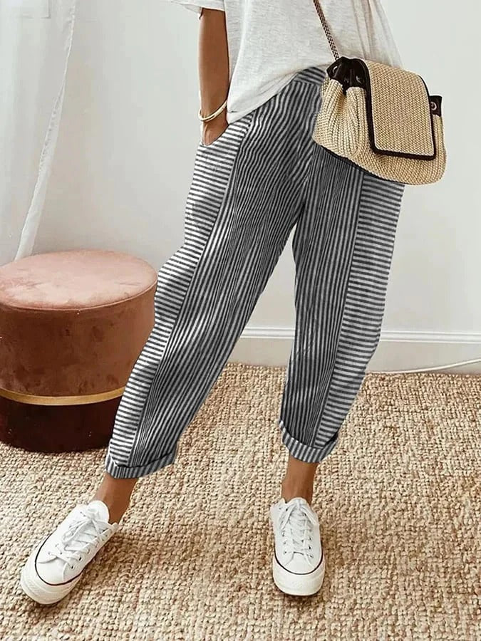 CAJSA™ | COTTON STRIPED TROUSERS
