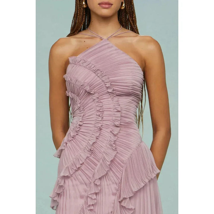 OLAYA™ | LONG RUFFLED DRESS