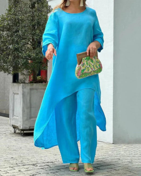 POLIAN™ | COTTON AND LINEN 2 PIECE SET