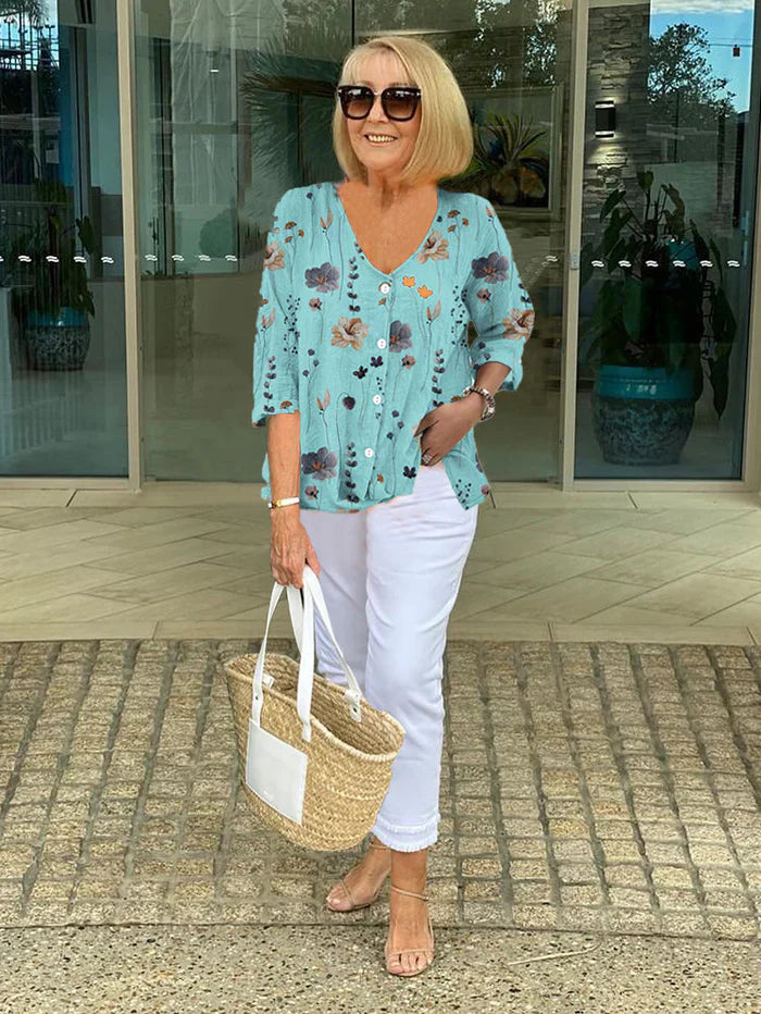 JOANNE™ | PRINTED BUTTON-UP TUNIC