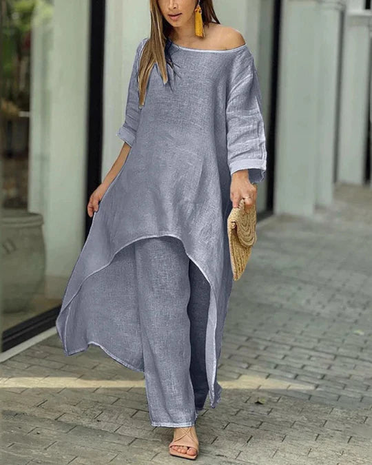 POLIAN™ | COTTON AND LINEN 2 PIECE SET