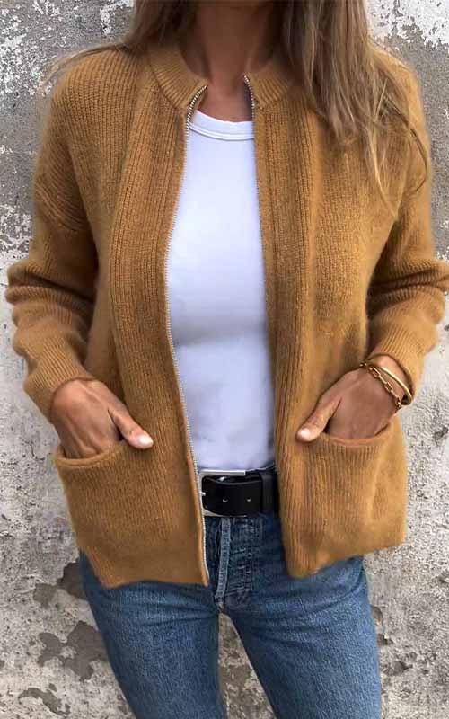 MARCIA™ | COZY ZIP UP SWEATER