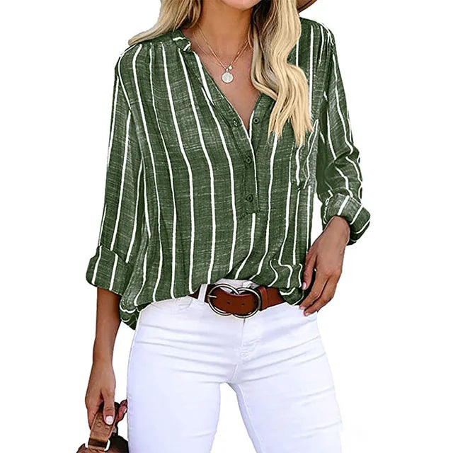 LEXI™ | STRIPED BUTTON UP SHIRT