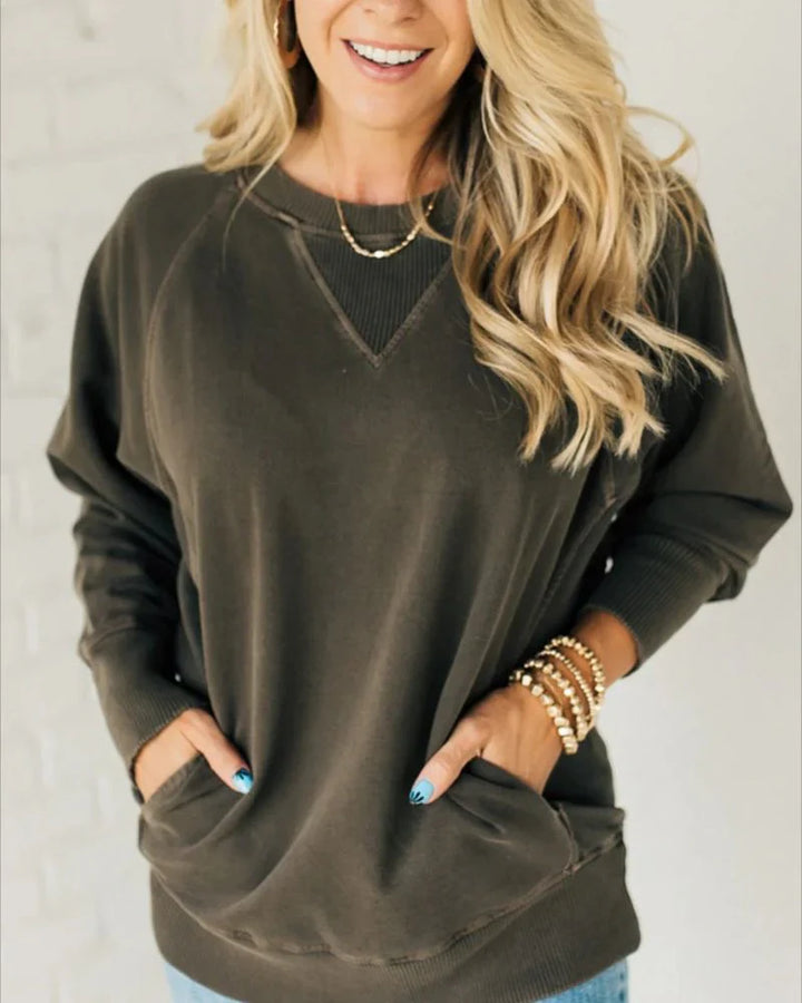 VIOLA™ | RIBBED SWEATER WITH POCKETS