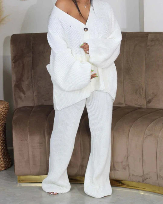 DILESA™ | KNITTED CARDIGAN & PANTS SET