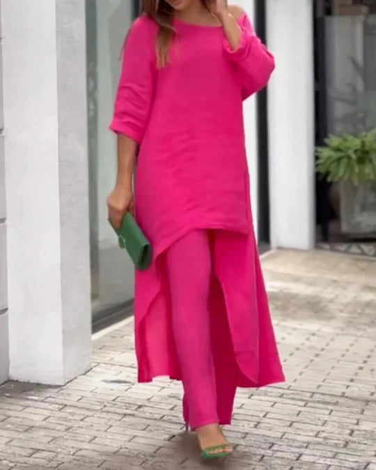 POLIAN™ | COTTON AND LINEN 2 PIECE SET