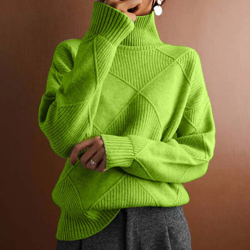 LEONA™ | TEXTURED TURTLENECK SWEATER