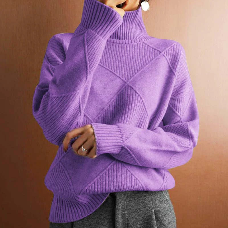 LEONA™ | TEXTURED TURTLENECK SWEATER