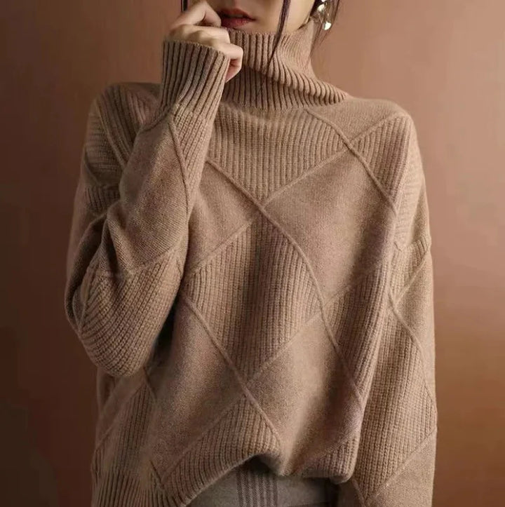 LEONA™ | TEXTURED TURTLENECK SWEATER