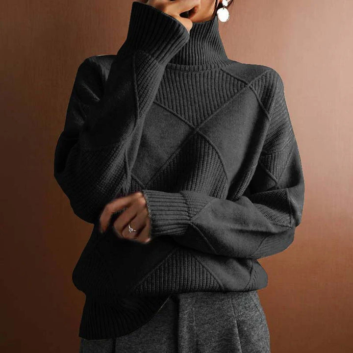 LEONA™ | TEXTURED TURTLENECK SWEATER