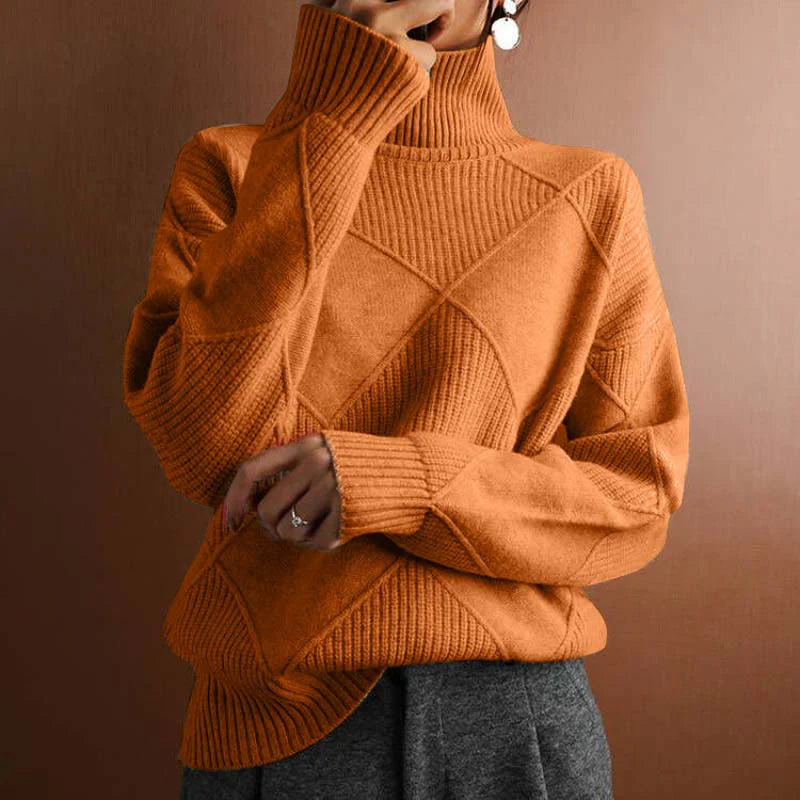 LEONA™ | TEXTURED TURTLENECK SWEATER
