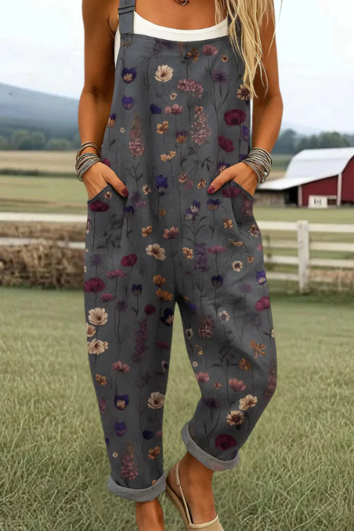 KELLY™ | ARTISTIC FLORAL OVERALLS
