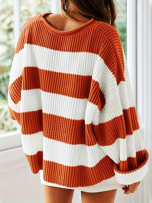 MATILDA™ | ROUND NECK SWEATER WITH STRIPES