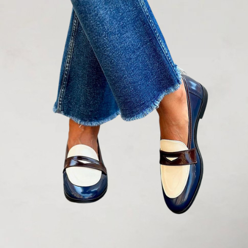 MARLEEN™ | NAVY BLUE LOAFERS