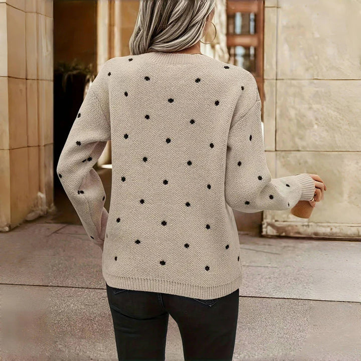 CLARIS™ | POLKA DOT KNIT SWEATER