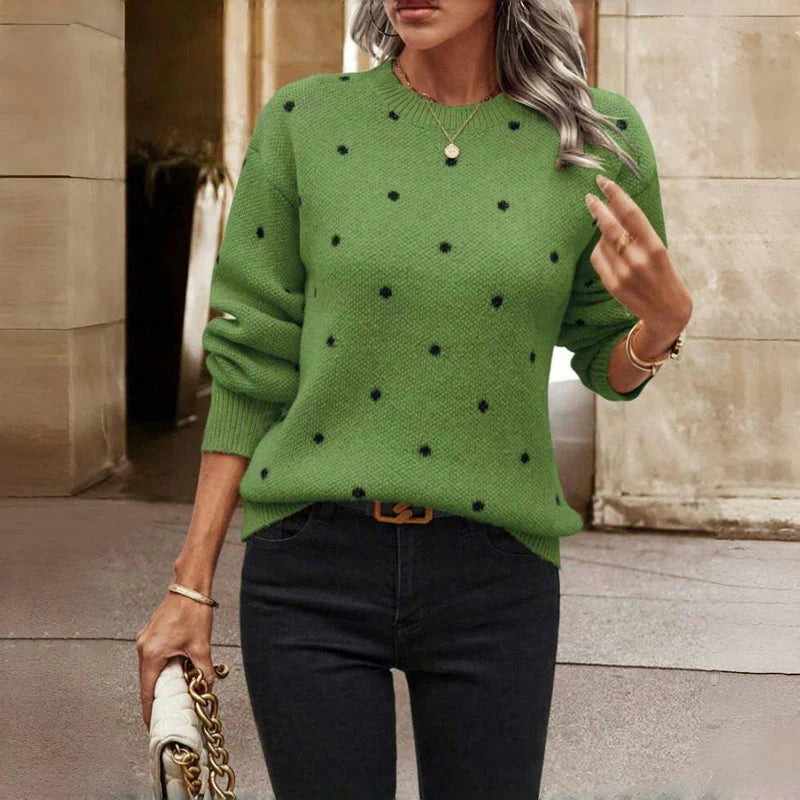 CLARIS™ | POLKA DOT KNIT SWEATER