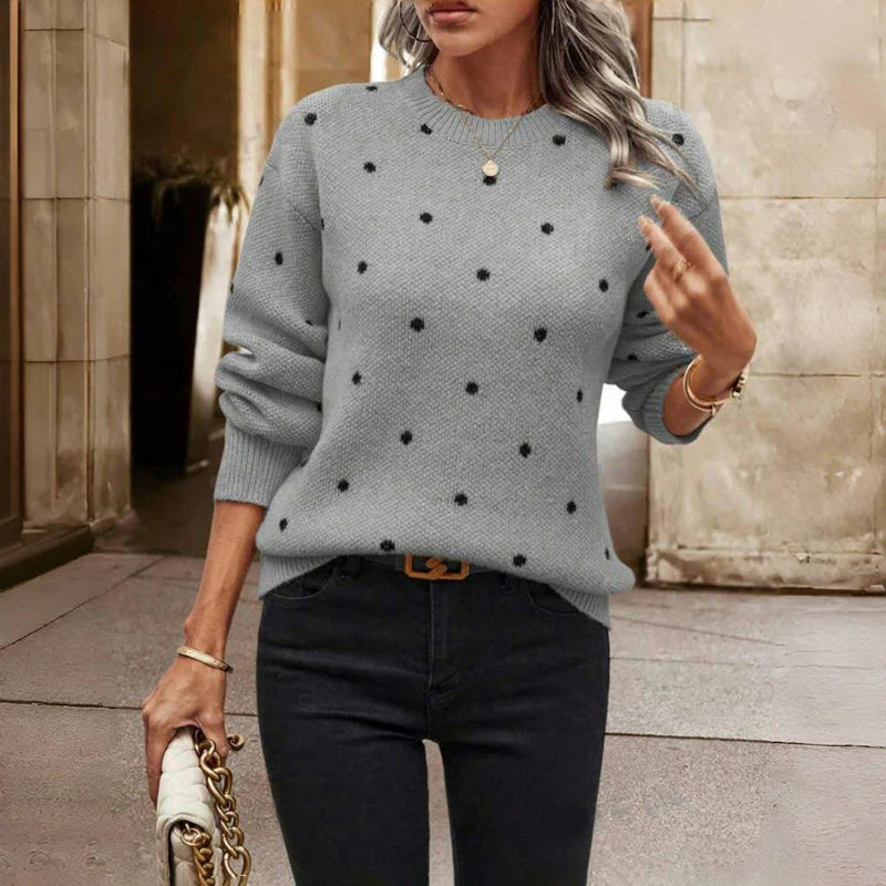 CLARIS™ | POLKA DOT KNIT SWEATER