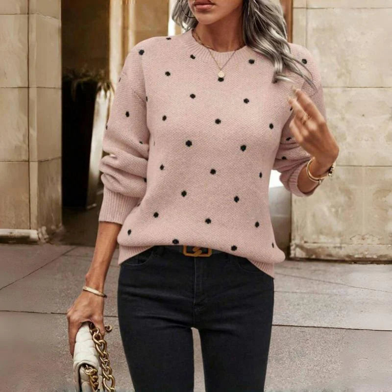 CLARIS™ | POLKA DOT KNIT SWEATER