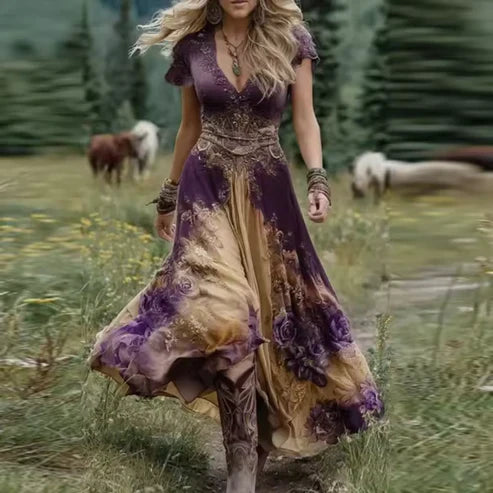 CELESTINA™ | FLORAL TAILORED FLOWY DRESS