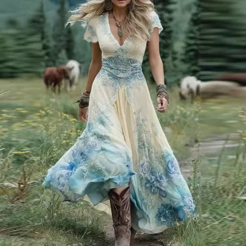 CELESTINA™ | FLORAL TAILORED FLOWY DRESS