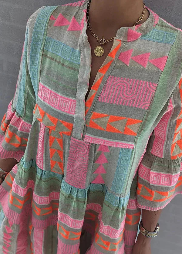 STACEY™ | EMBROIDERED MINI SUMMER DRESS