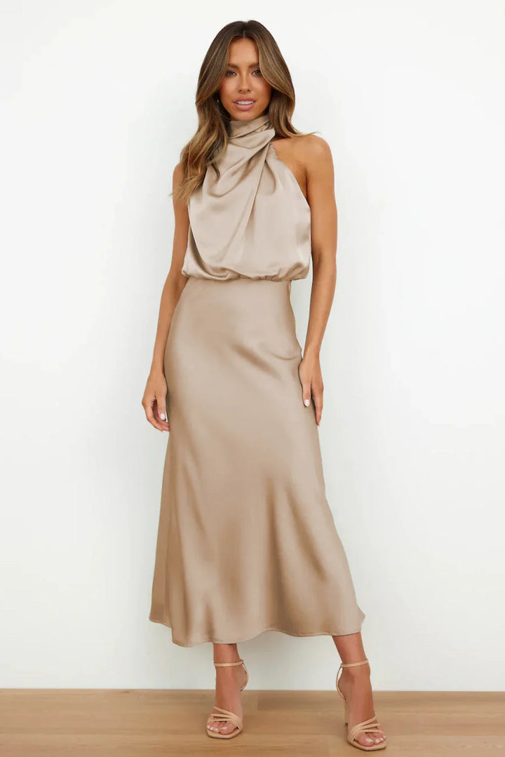 LYDIA™ | LONG HALTERNECK DRESS