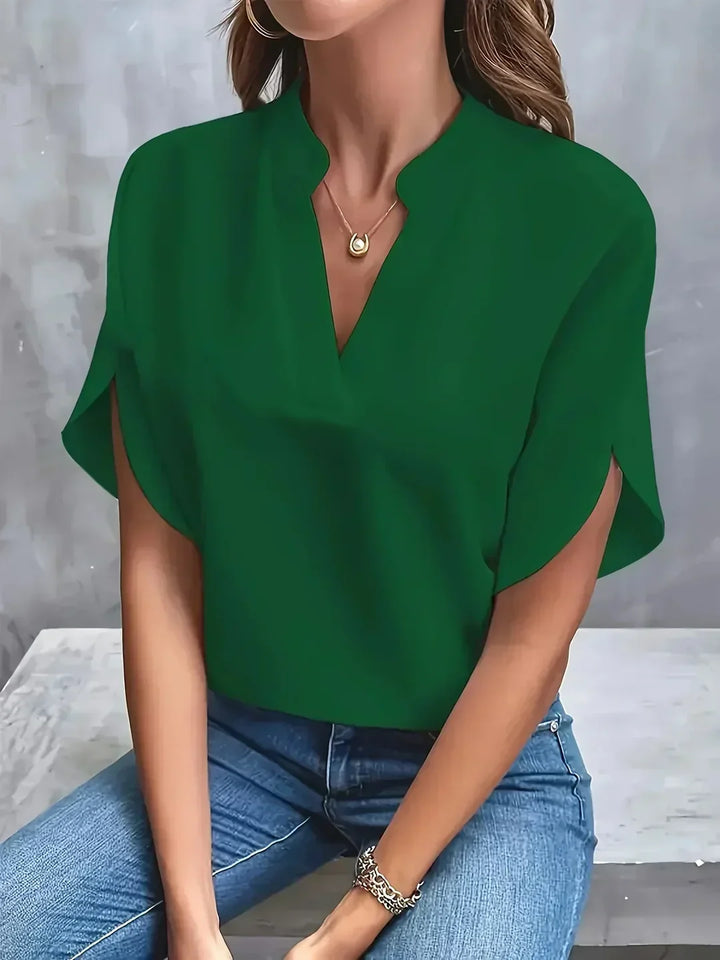 THALIA™ | ELEGANT V NECK BLOUSE