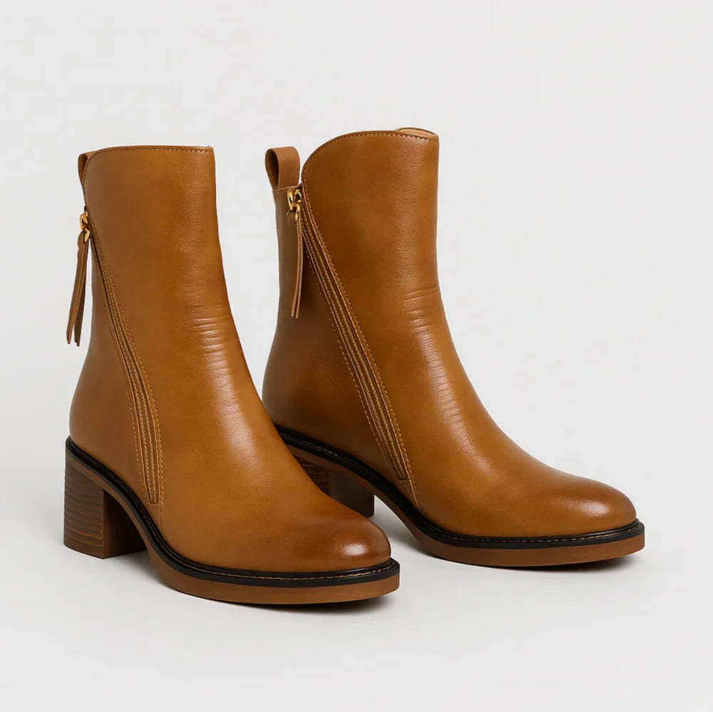 LEONÉA™ - LEATHER ANKLE BOOTS