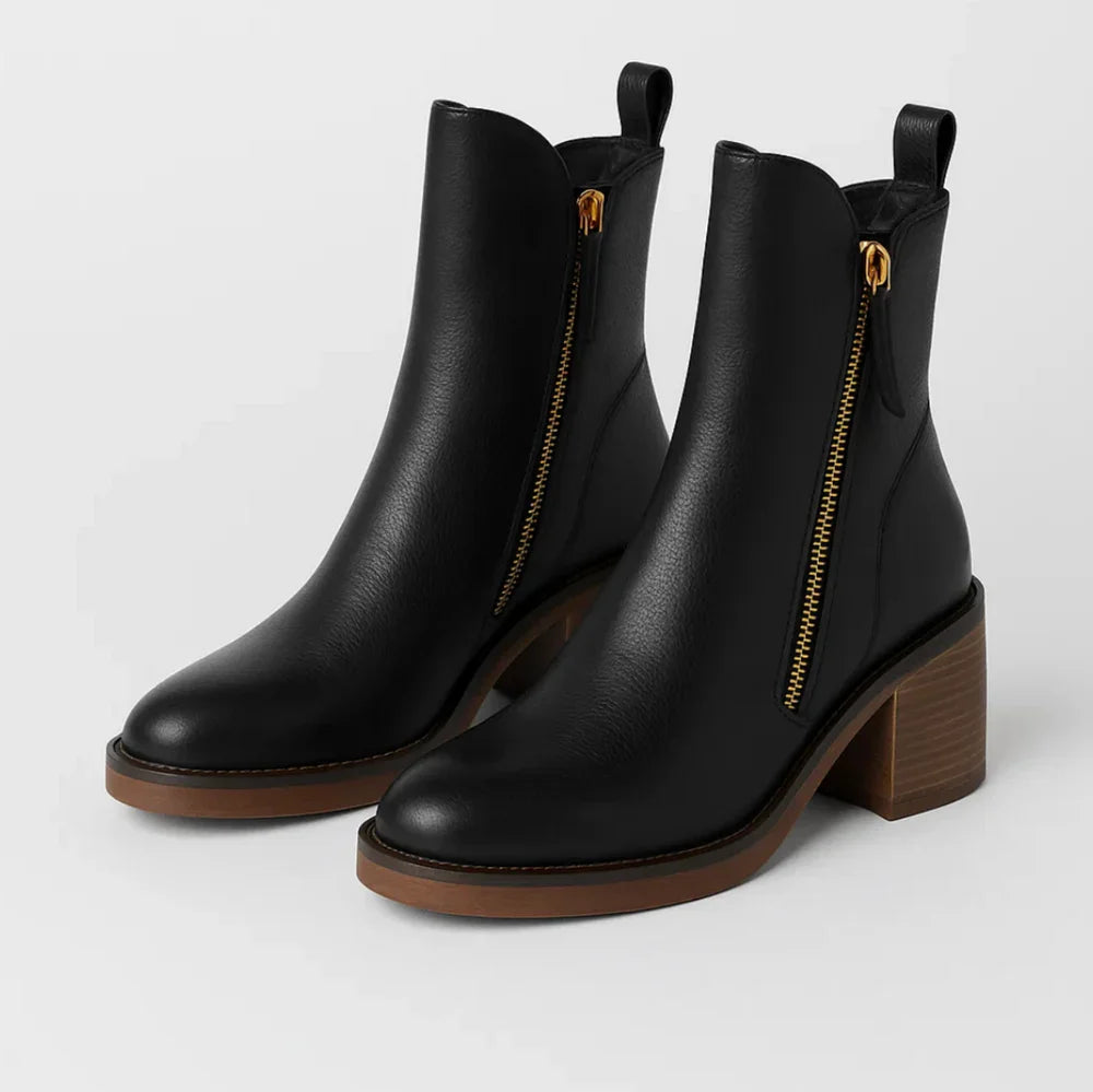 LEONÉA™ - LEATHER ANKLE BOOTS