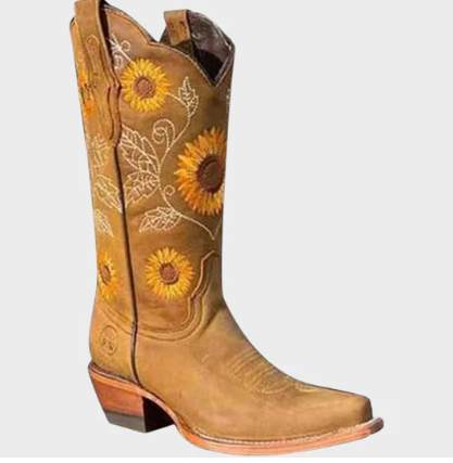 SUN™ | COWBOY BOOTS WITH FLORAL EMBROIDERY