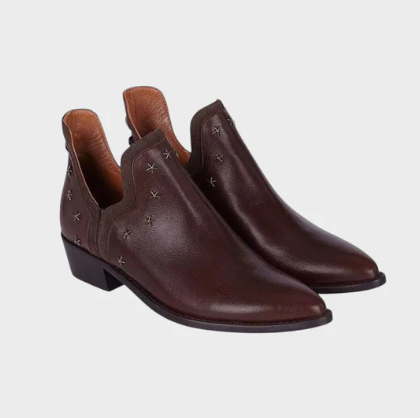 ESTRELLA™ | POINTED LEATHER ANKLE BOOTS