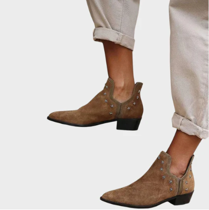 ESTELLE™ | POINTED SUEDE ANKLE BOOTS