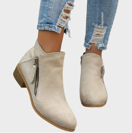 BIANCA™ | SUEDE ANKLE BOOTS WITH HEEL