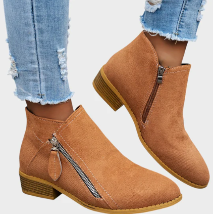 BIANCA™ | SUEDE ANKLE BOOTS WITH HEEL