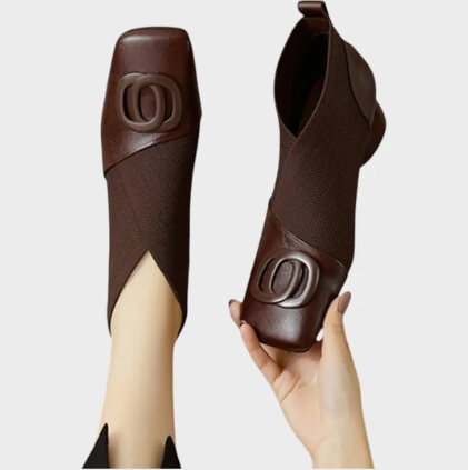 ABIGAIL™ | LEATHER ANKLE BOOTS WITH ELASTIC