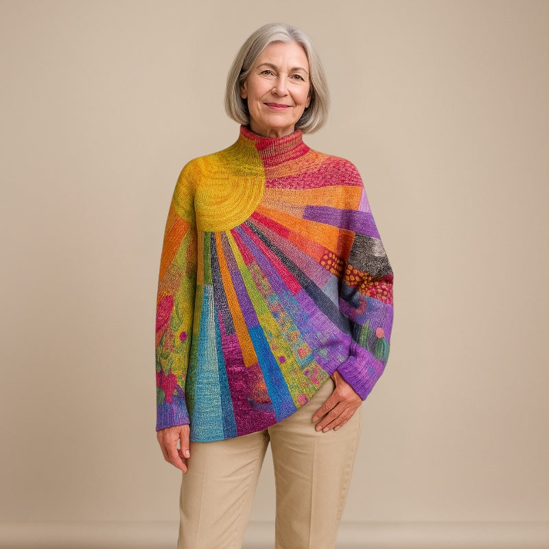 Brooke™ | Colorful Rainbow Knit Sweater