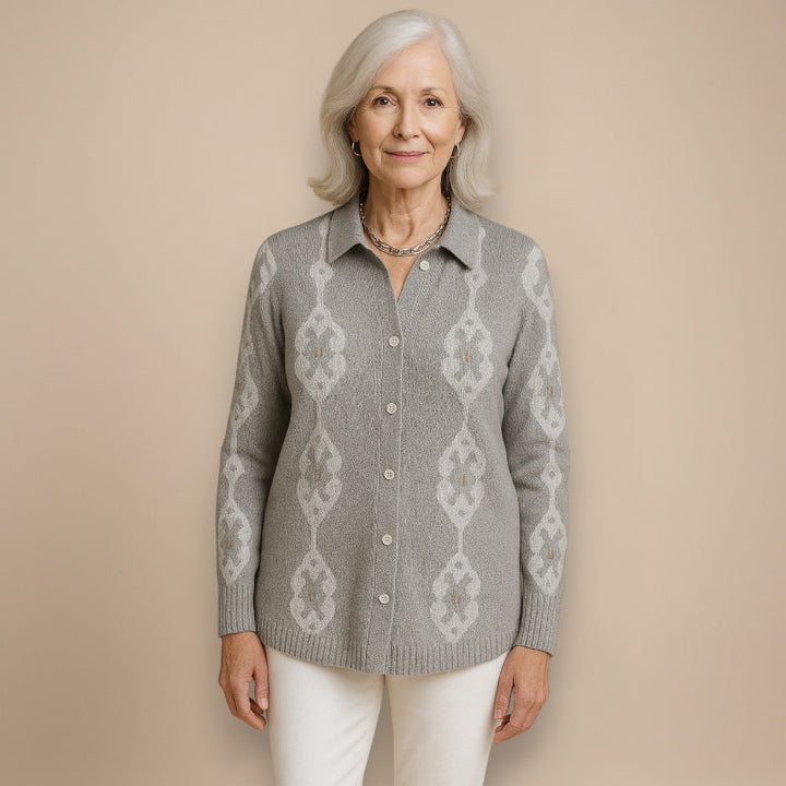 SABRINA™ | ELEGANT KNIT HOODIE BLOUSE